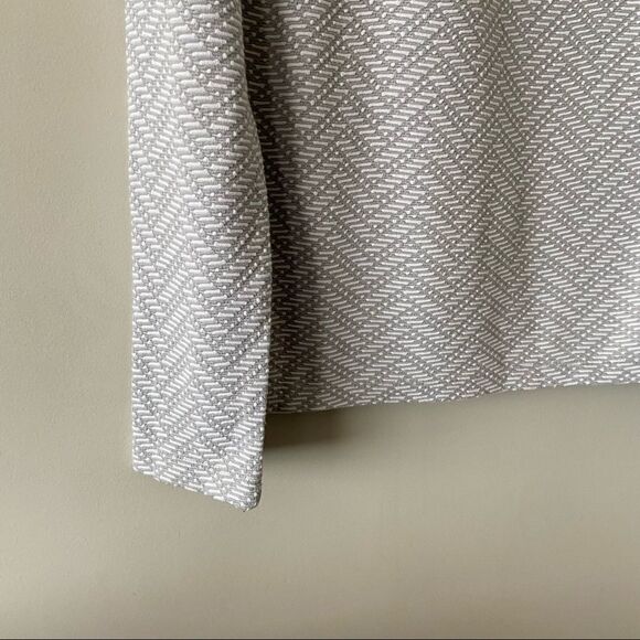 Reiss-textured Jacquard Grey & White Long Sleeve Top - Picture 5 of 8